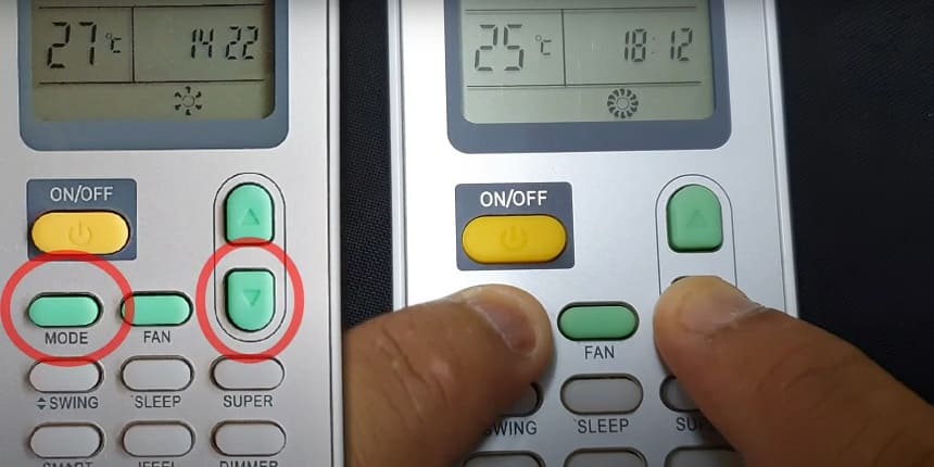 hisense air conditioner remote control settings