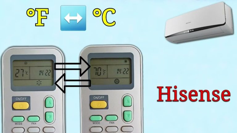 Hisense Air Conditioner Change Fahrenheit to Celsius